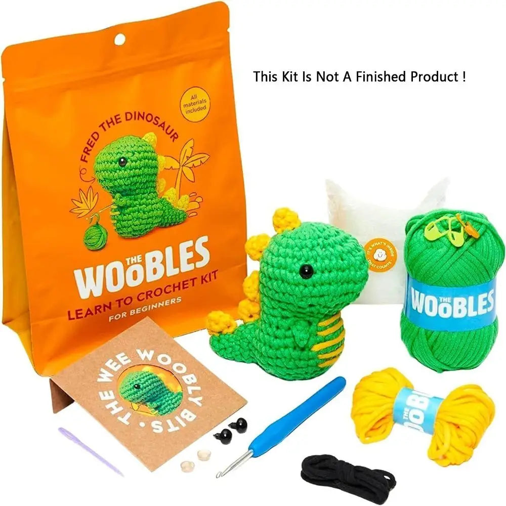 Beginner Crochet Kit with Crochet Hooks Yarn Set DIY Crochet Stuffed Animal Kits