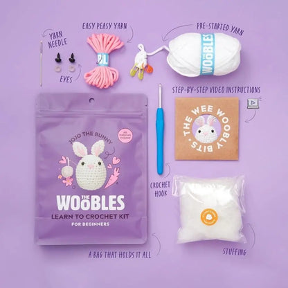 Beginner Crochet Kit with Crochet Hooks Yarn Set DIY Crochet Stuffed Animal Kits