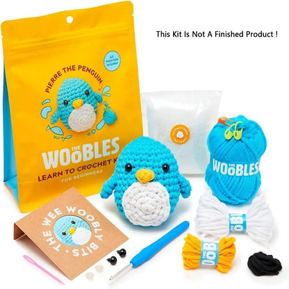 Beginner Crochet Kit with Crochet Hooks Yarn Set DIY Crochet Stuffed Animal Kits